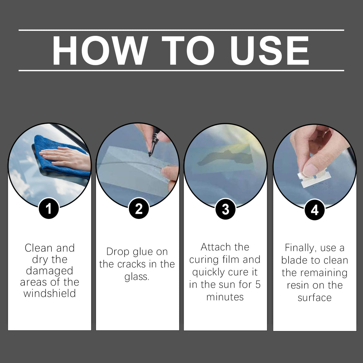 Car Windshield Repair Fluid Set, Car Front Windshield Repair Cracks Clear Vision - V.I.P Digital Presence