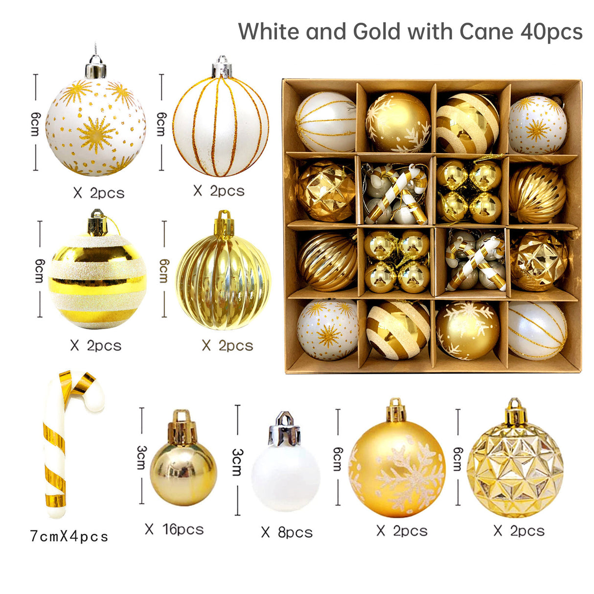 Christmas decoration 6cm electroplated ball plastic ball special-shaped painted Christmas ball gift Christmas tree pendant - V.I.P Digital Presence
