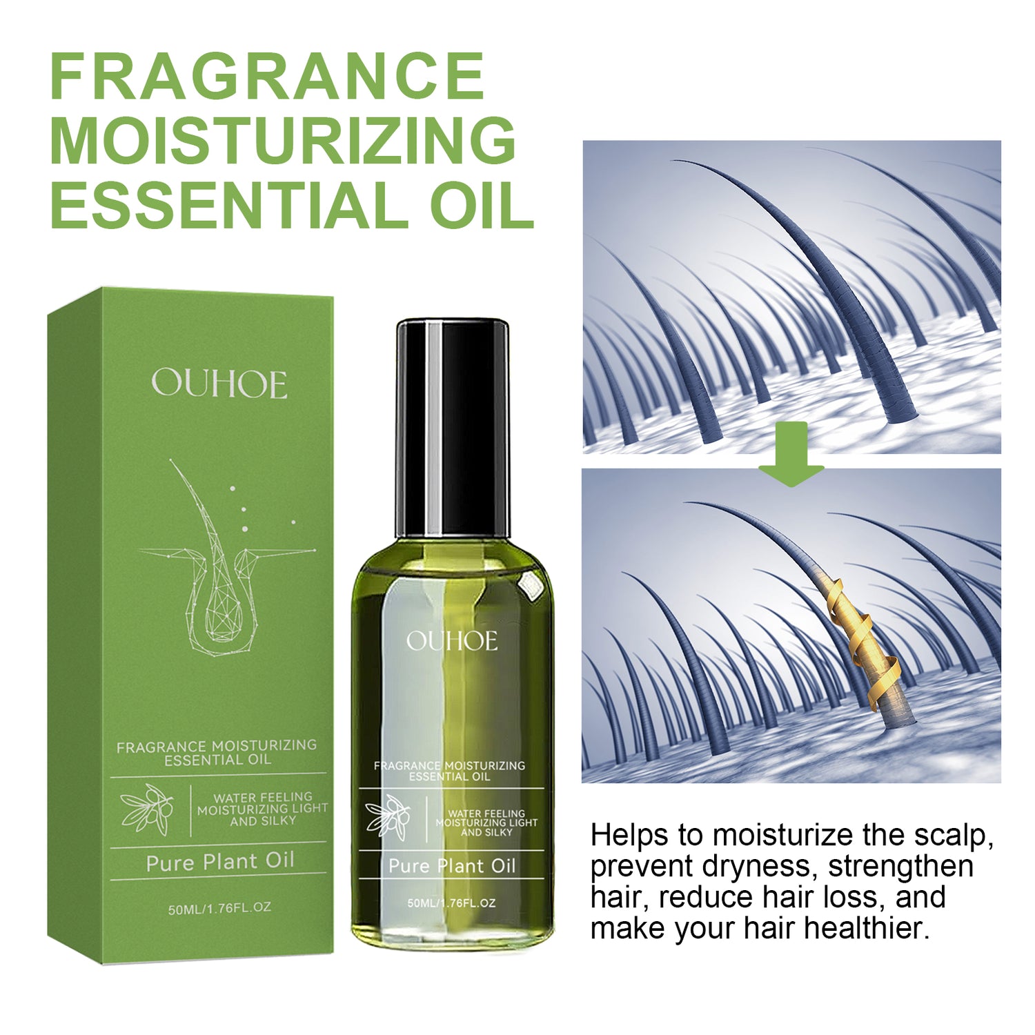 Hair Dense Essential Oil Repair Hair Damage, Strong Hair Thick, Smooth, Moisturizing And Nourishing Anti-Thinning Hair Oil - V.I.P Digital Presence