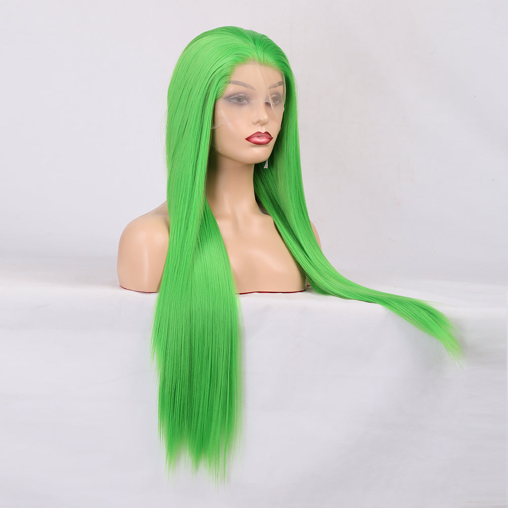 Wig Female Long Hair Chemical Fiber Front Lace Natural Simulation Wig Headgear Medium Long Hair Headgear - V.I.P Digital Presence