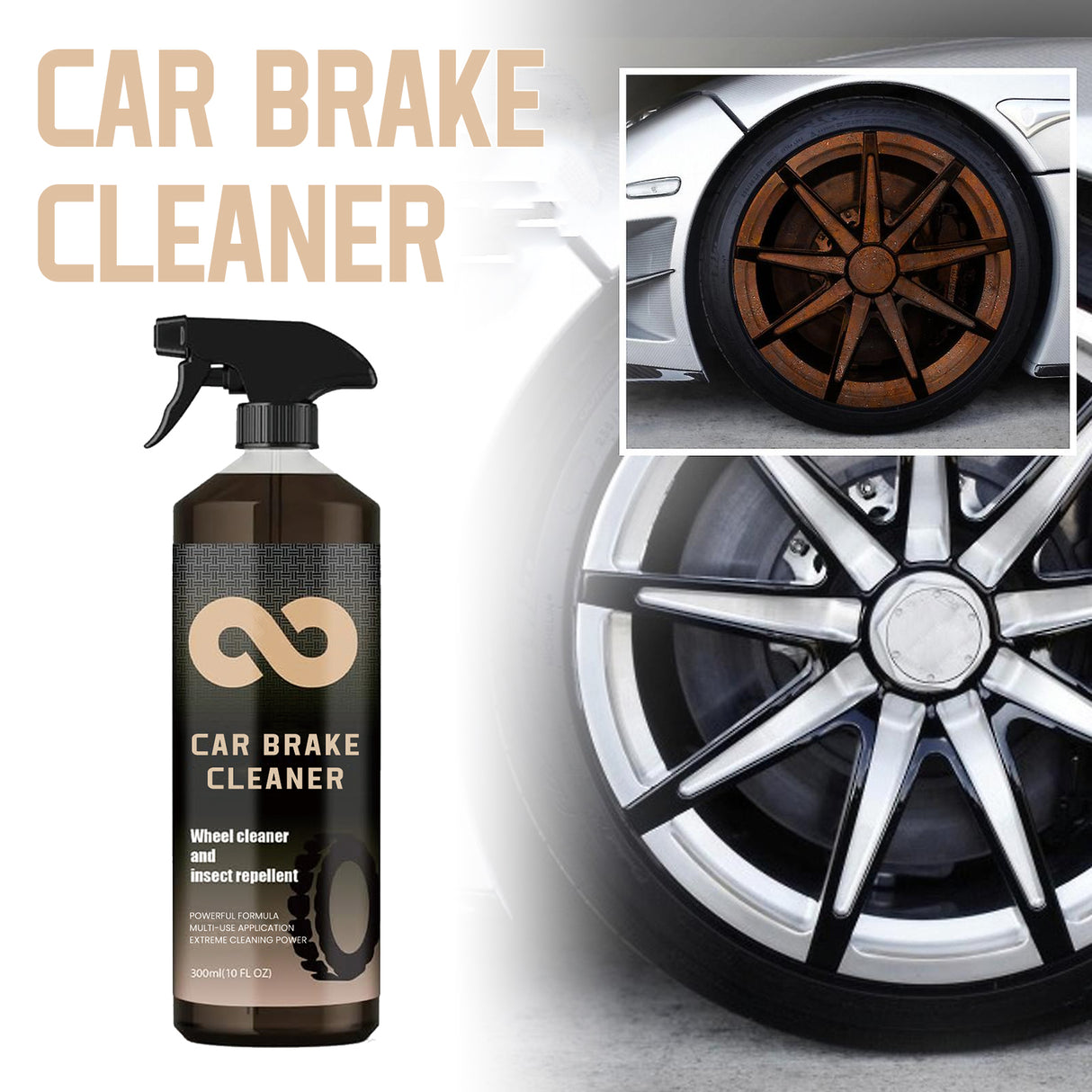 Car Brake Cleaner, Wheel Hub Rim Yellowing Eliminate Abnormal Wheel Noise Cleaning Stains Rust Remover - V.I.P Digital Presence