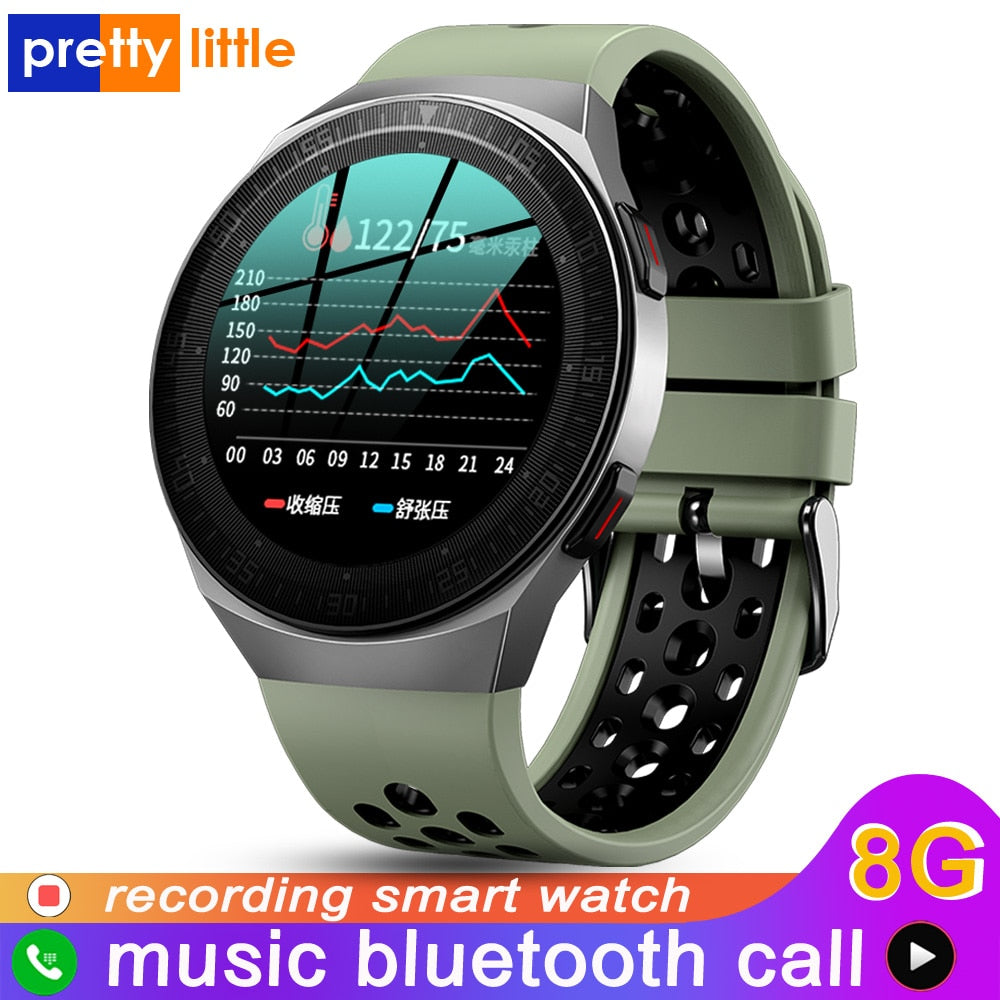 MT-3 8G Memory Music Smart Watch Men Bluetooth Call Full Touch Screen Waterproof Smartwatch Recording Function Sports Bracelet - V.I.P Digital Presence