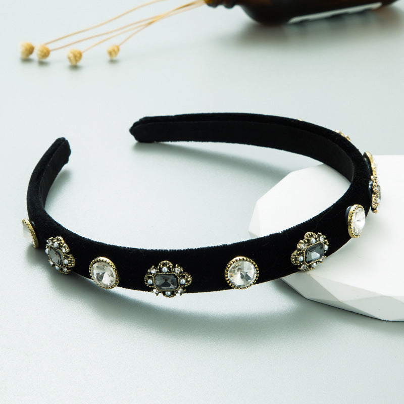 Baroque Court Diamond Tapered Headband Retro Style Premium Hair Ornament - V.I.P Digital Presence