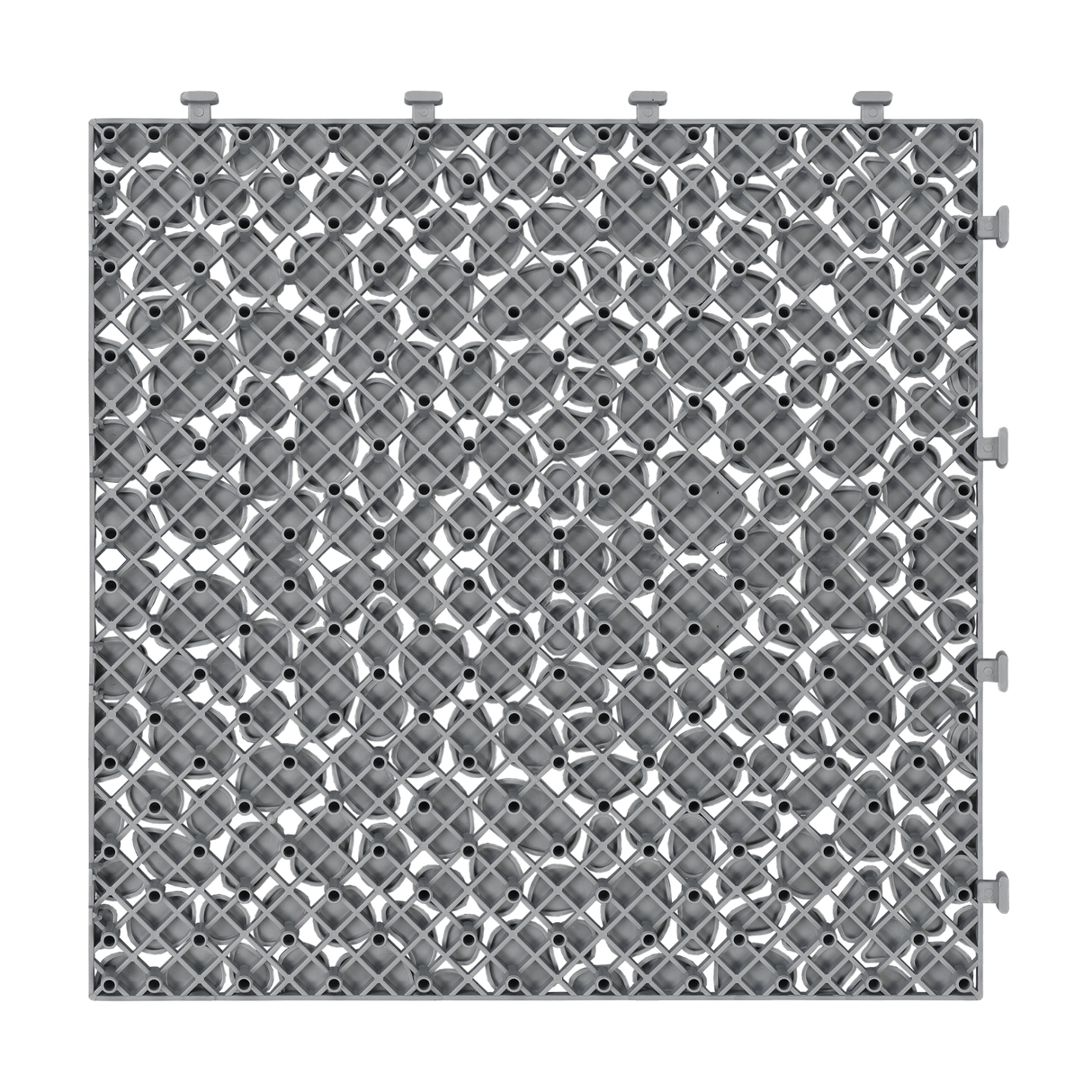 12 x 12 inch gray interlocking deck tiles, plastic waterproof pebble pattern, pack of 12 pieces - V.I.P Digital Presence