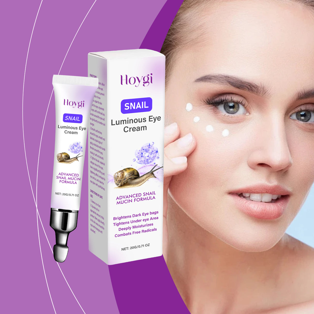 Firming Care Eye Cream Snail Brightening Eye Cream Firming Tender And Smooth Skin Around Eyes Eye Repair Cream