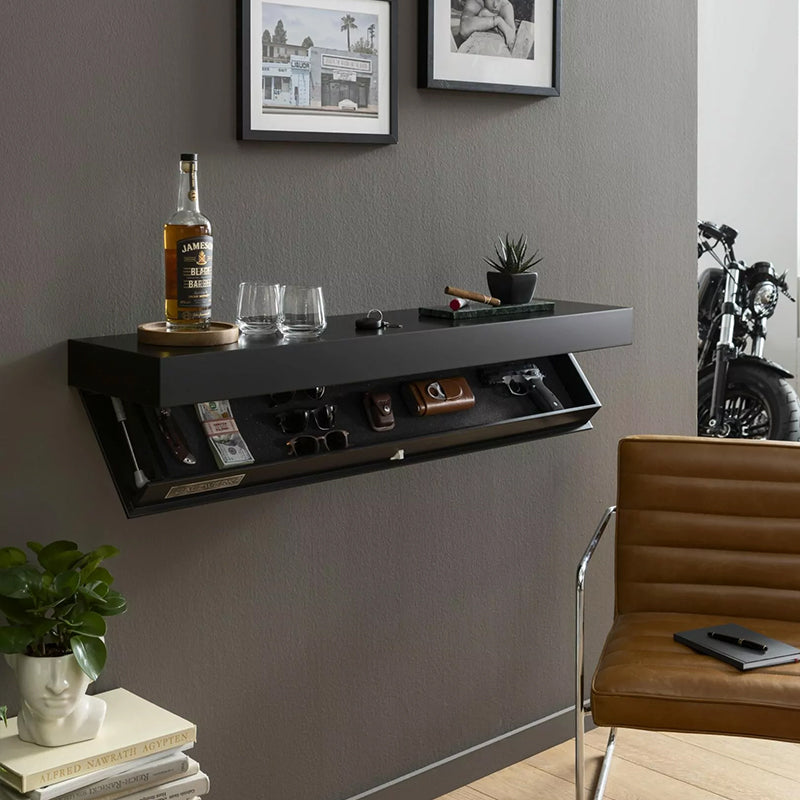 Magicflap Hidden Shelf - Wall-Mounted with Secret Compartment, a Floating Storage Solution. - V.I.P Digital Presence