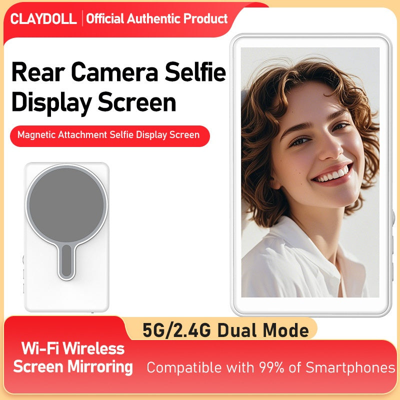 Wireless Screen Mirroring Device for Selfie and Live Streaming with Rear Camera Functionality - V.I.P Digital Presence