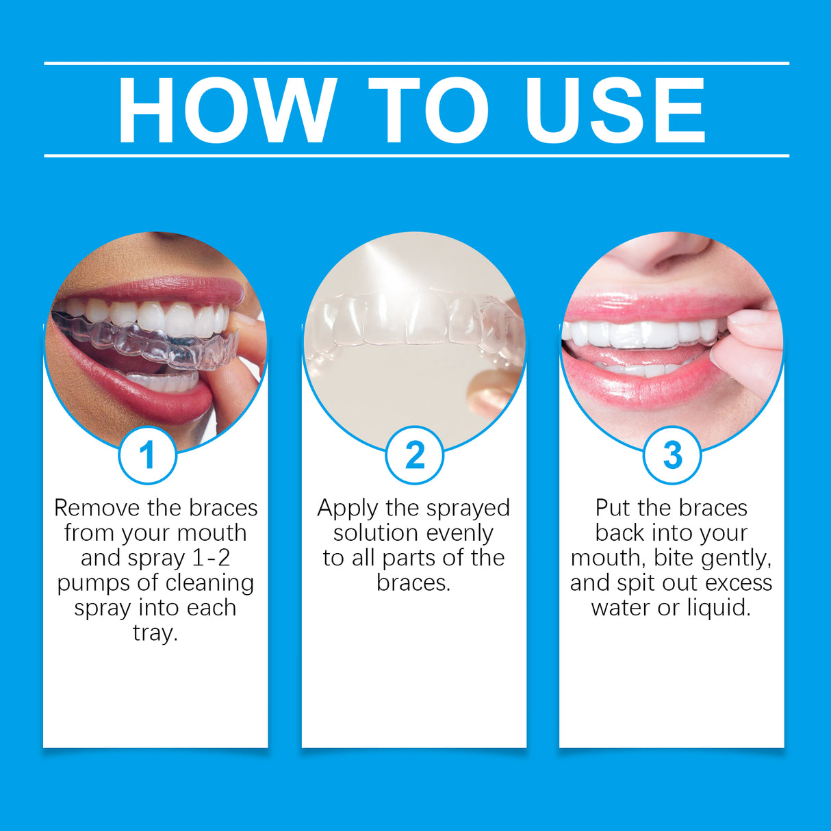 Denture Cleaner Spray, Denture Cleaner Cosmetic Teeth Denture Cleaner Spray Portable - V.I.P Digital Presence