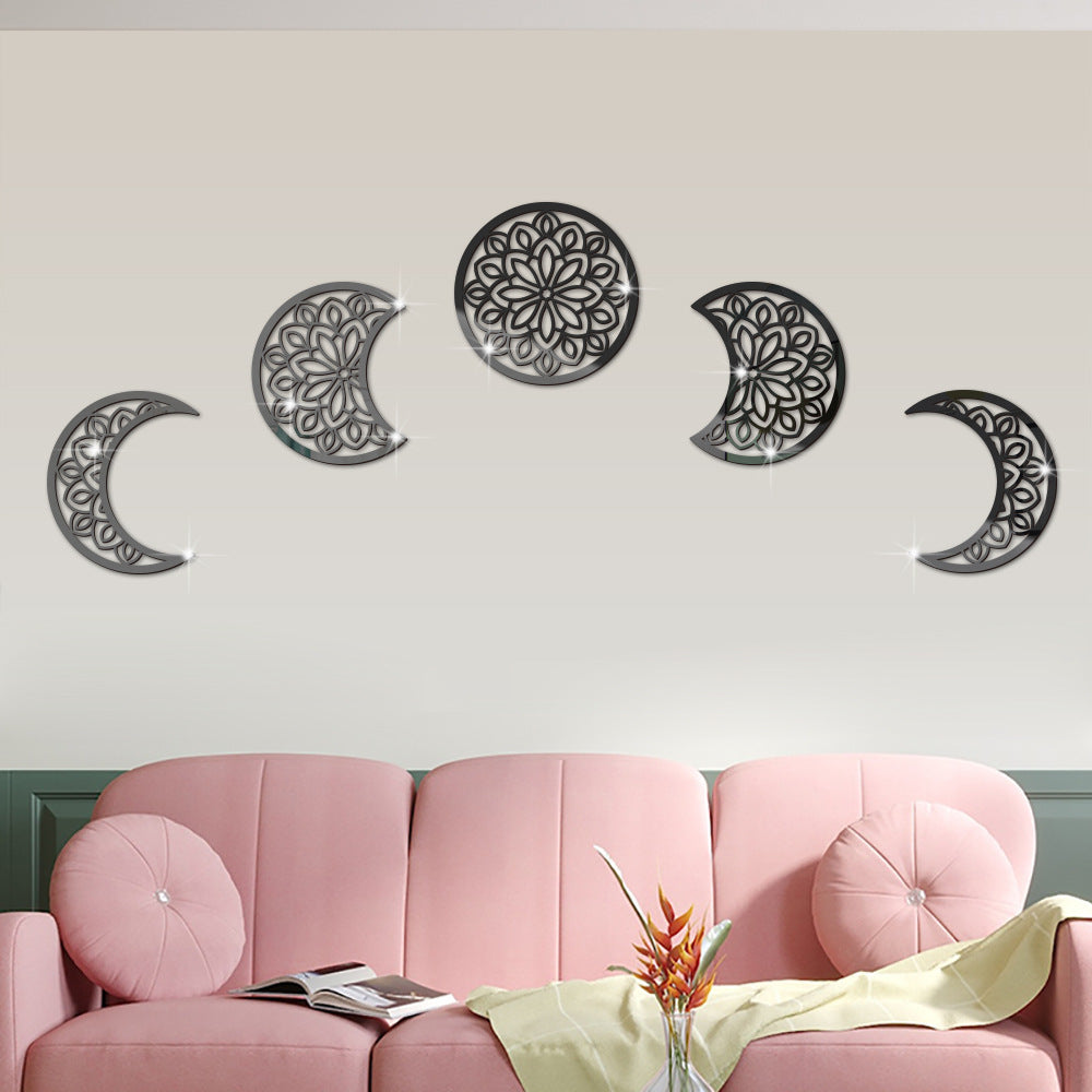 3D Stereoscopic Moon Phase Change Acrylic Mirror Surface Sticker Home Decoration Self-Adhesive Wall Sticker - V.I.P Digital Presence