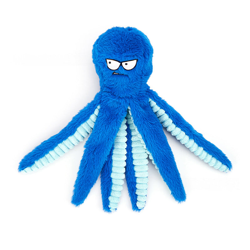 Octopus - shaped indestructible plush dog toy, squeaky & bite - resistant, pet toy supplies - V.I.P Digital Presence