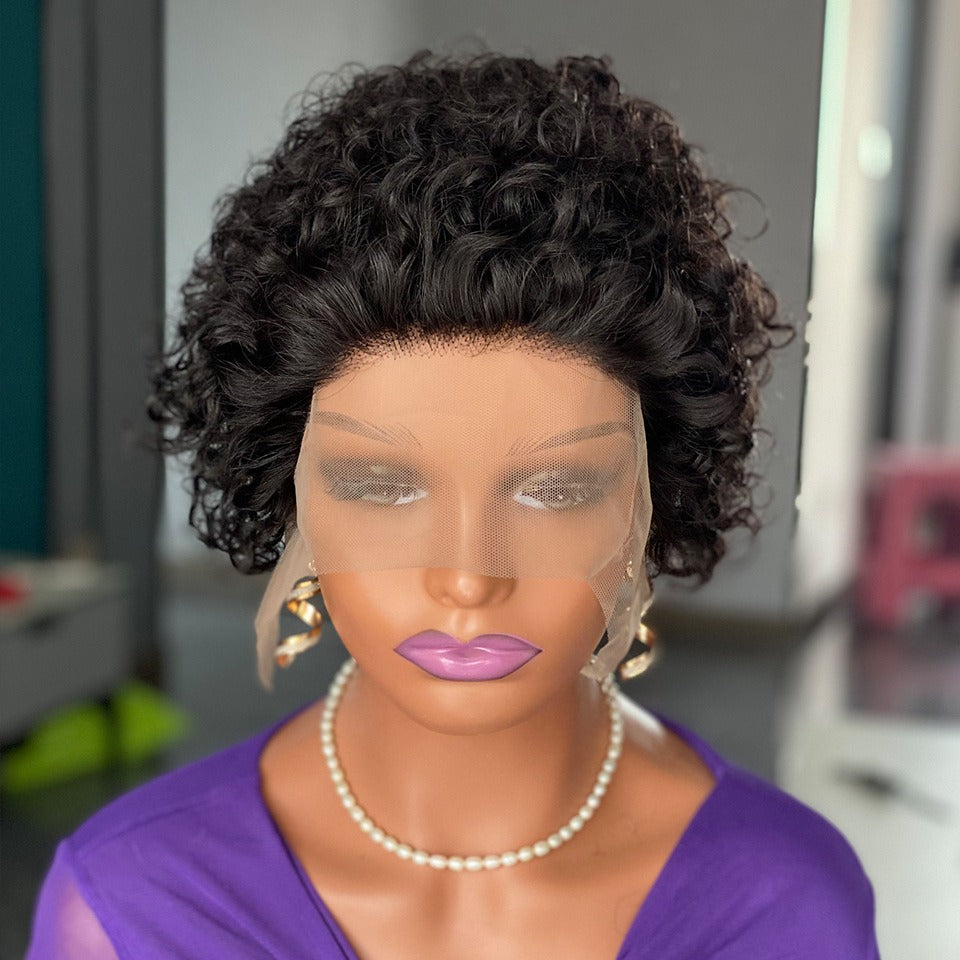 Curly Pixie Cut Lace Wig Human Hair - V.I.P Digital Presence
