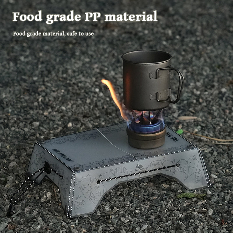 Folding Mini Table - Ultralight PP Camp Table & Tray (97g) Food-grade, Portable for Camping & Hiking Gear - V.I.P Digital Presence