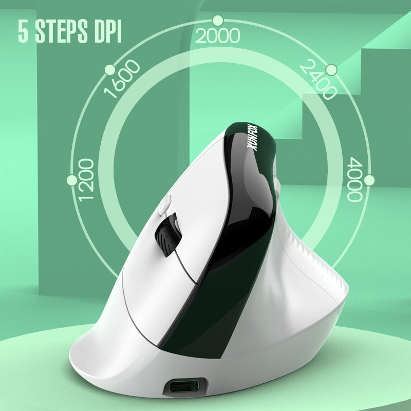 Vertical Mouse Charging Wireless Bluetooth Dual Mode Mouse Business Silent Office Computer - V.I.P Digital Presence
