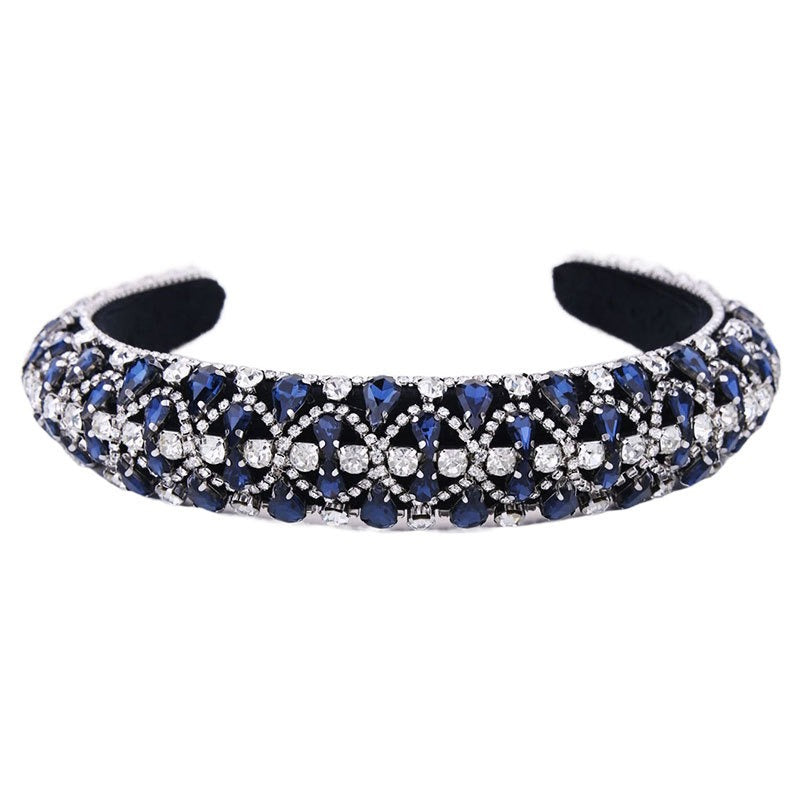 Baroque sparkling colored rhinestone sponge head hoop - V.I.P Digital Presence