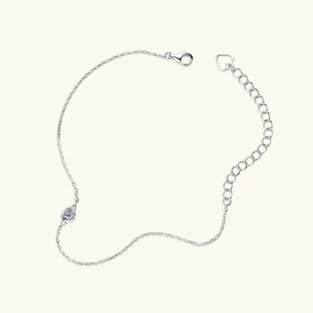 Inlaid Moissanite 925 Sterling Silver Bracelet - V.I.P Digital Presence