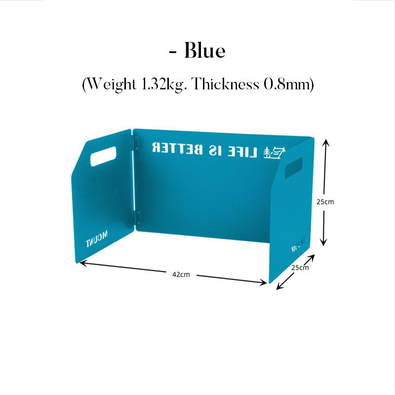 Outdoor stove enclosure wind shield camping wind shield shielding plate cassette stove folding gas stove stove wind shield - V.I.P Digital Presence