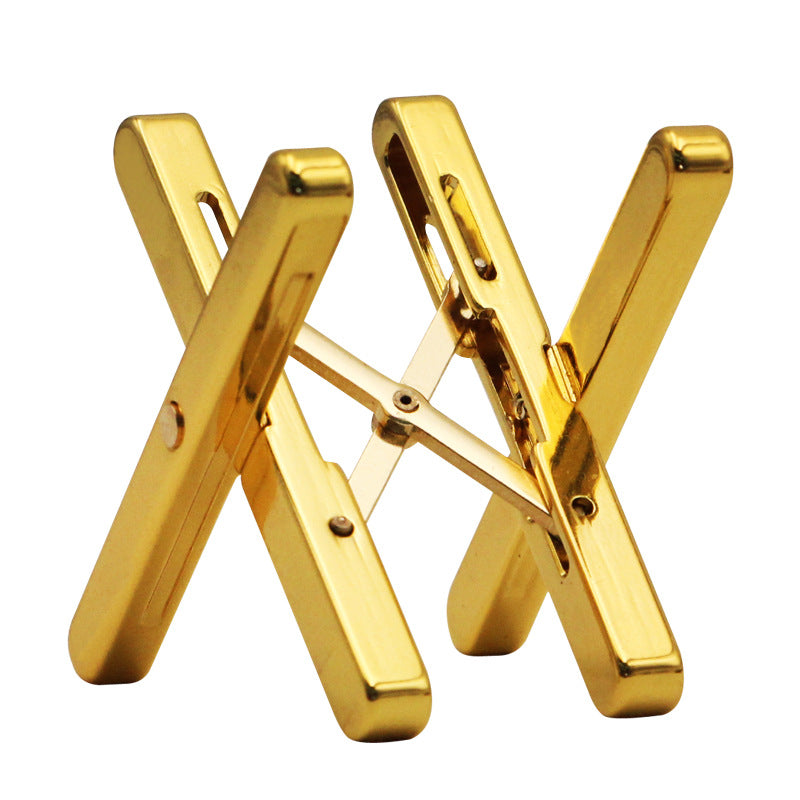 Cigar shelf pure copper gold-plated folding shelf portable cigarette holder simple - V.I.P Digital Presence