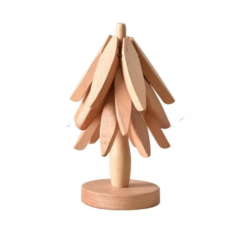Wooden Creative Walnut Tree Solid Wood Insulation Mat Christmas Tree Insulation Table Mat Household Cup Mat Sand Pot Mat - V.I.P Digital Presence