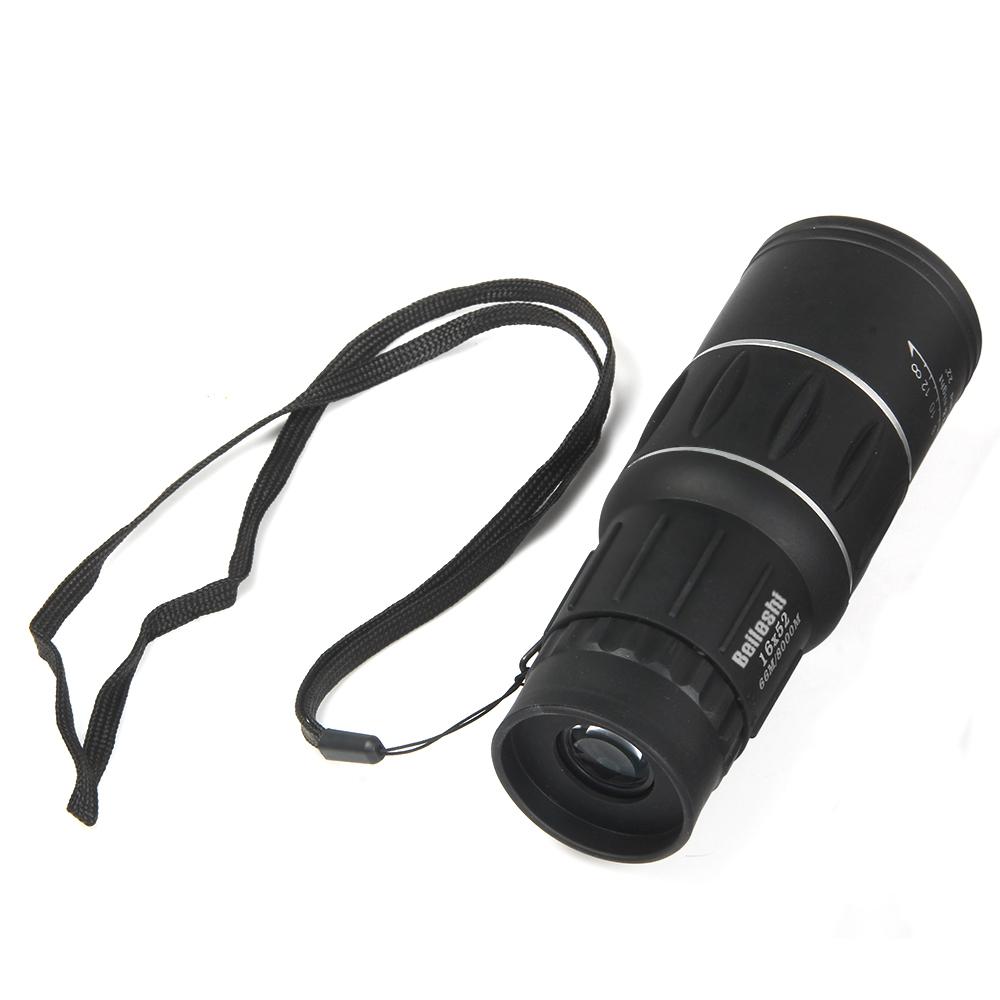 Telescopio monocular Beileshi 16 x 52 de doble enfoque con zoom óptico, binoculares con revestimiento, mira óptica para caza.