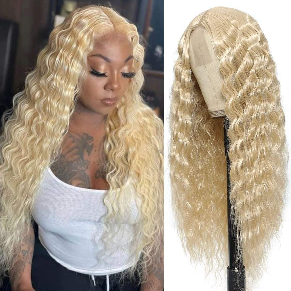 European and American Women's Wig Small Lace Center Deep Wave Long Curly Wig Headband Lace Wigs - V.I.P Digital Presence