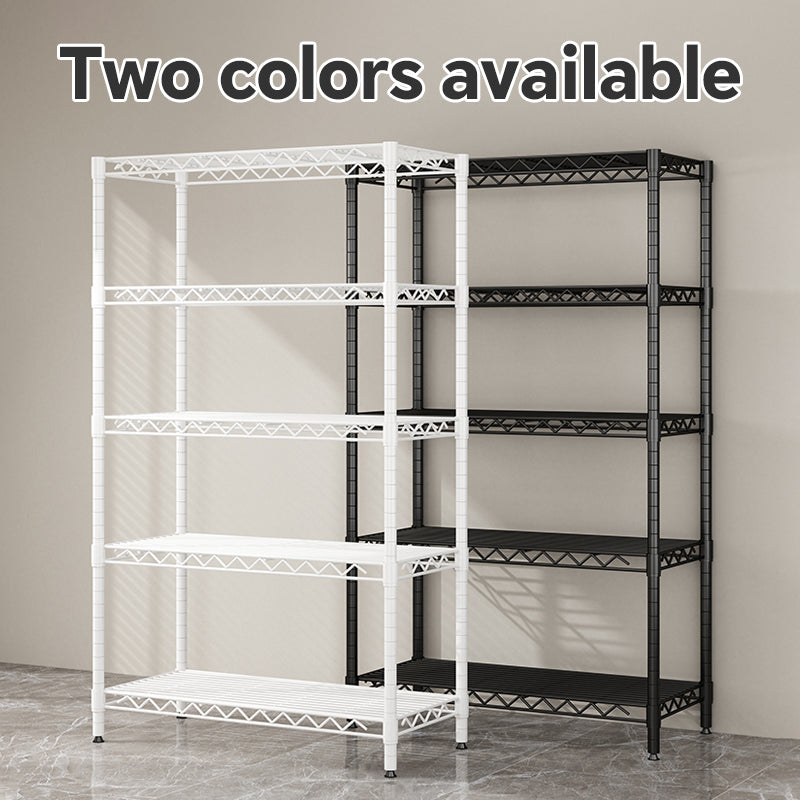 Wire frame metal storage rack adjustable rack, vertical storage rack unit (white, 42L x 18W x 71H) - V.I.P Digital Presence