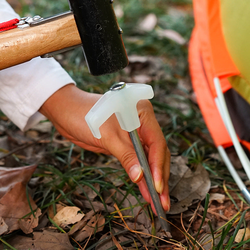 Luminous Ground Nails Outdoor Camping Tent Nails Fluorescent 25cm Wind Rope Nails Sky Curtain Steel Nail Accessories