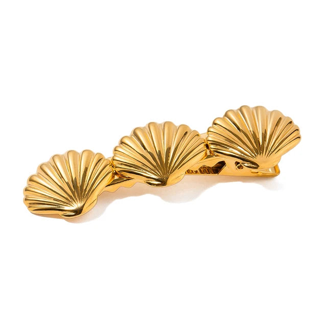 Stainless steel shell hair clip with bangs, high-end feel, ins metal hair accessories, broken hair clip at the back of the head - V.I.P Digital Presence