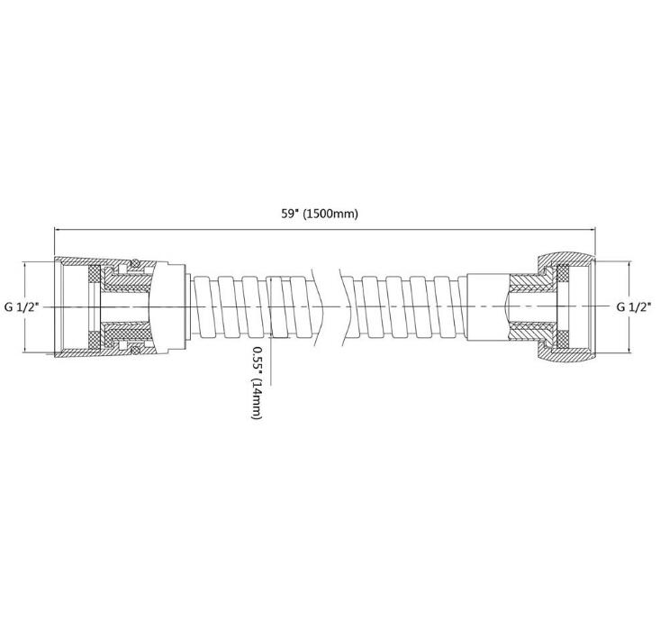 1.5m Stainless Steel Hose Bathroom Shower Head Hose Washer Non-rusting Water Flexible Shower Pipe Household Bathroom Accessories - V.I.P Digital Presence