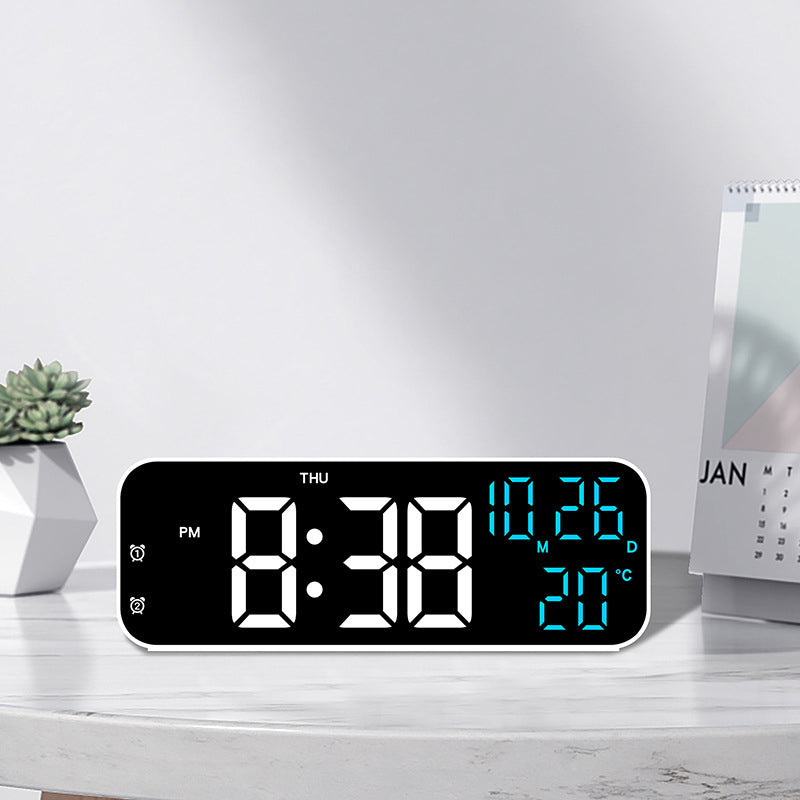 Digital Alarm Clock with Temp, Date, Week. Night Mode. Voice - controlled. 12/24H LED - V.I.P Digital Presence