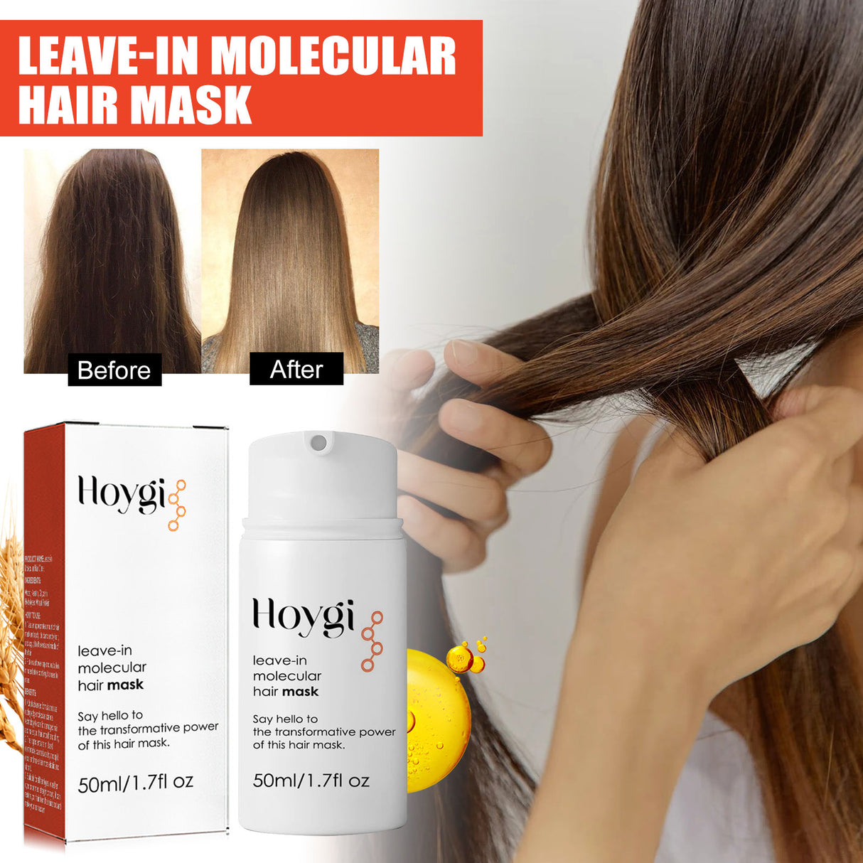 Leave-In Hair Mask, Repair The End Of Hair Damaged By Ironing And Dyeing Dry Hair, Soft And Long-Lasting Fragrance Treatment Mask - V.I.P Digital Presence