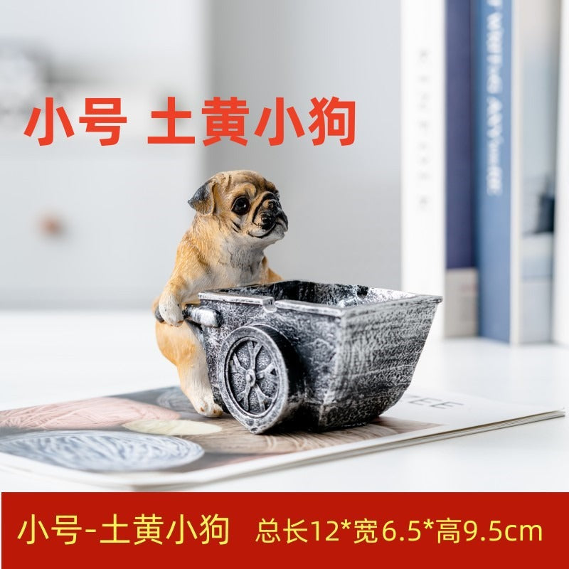 Puppy ashtray creative personality trend anti-fly ash home living room office anti-smoke resin ornaments - V.I.P Digital Presence