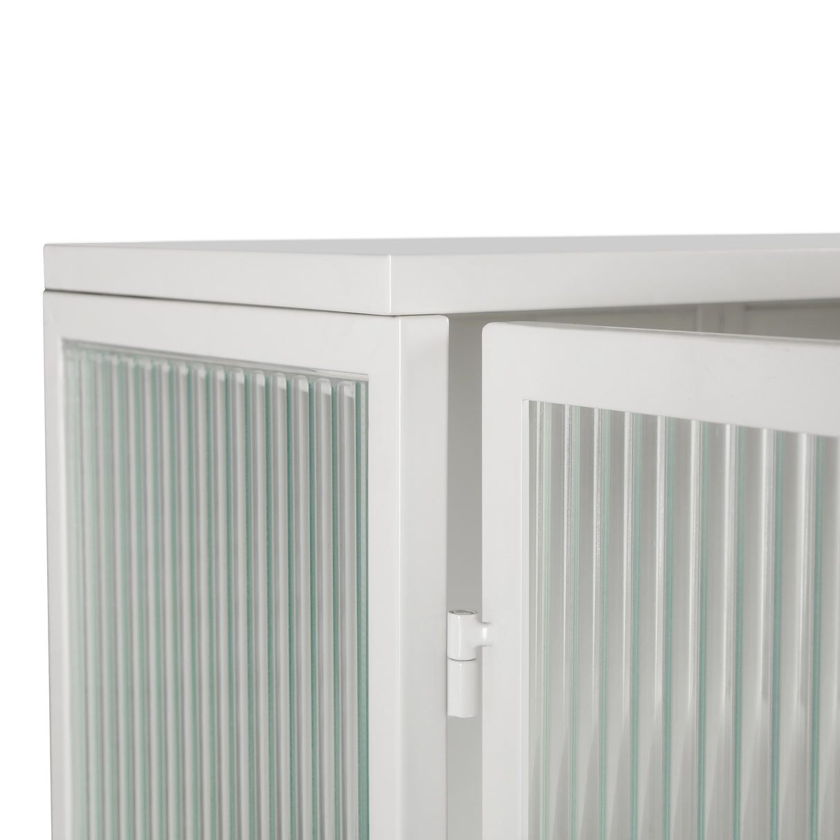 23.62"Glass Doors Modern Two-door Wall Cabinet with Featuring Two-tier Enclosed Storage an Open Shelf and Towel Rack