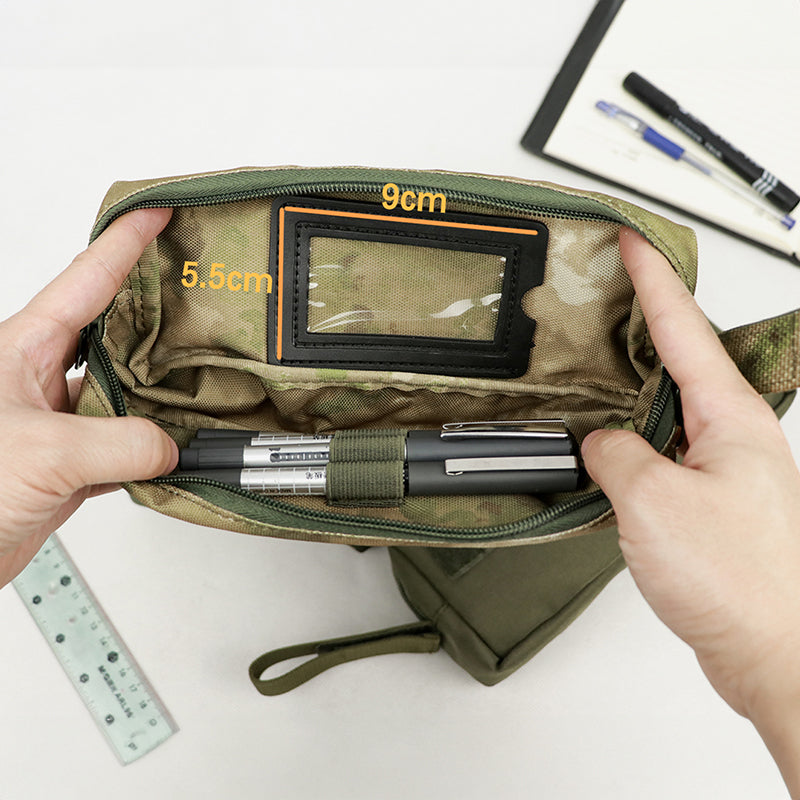 Cold War-era large-capacity tactical storage bag – versatile MOLLE-compatible pouch for students/stationery or tactical use. - V.I.P Digital Presence