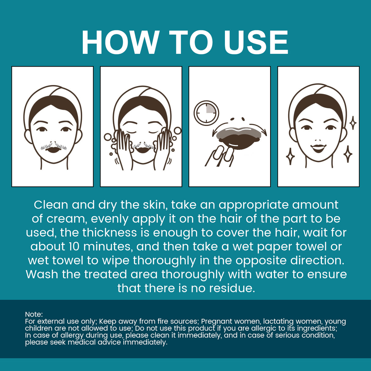 Lip Hair Removal Cream, Gentle Non-Irritating Facial Hair Removal Cream Smooth And Delicate Skin Hair Removal Cream