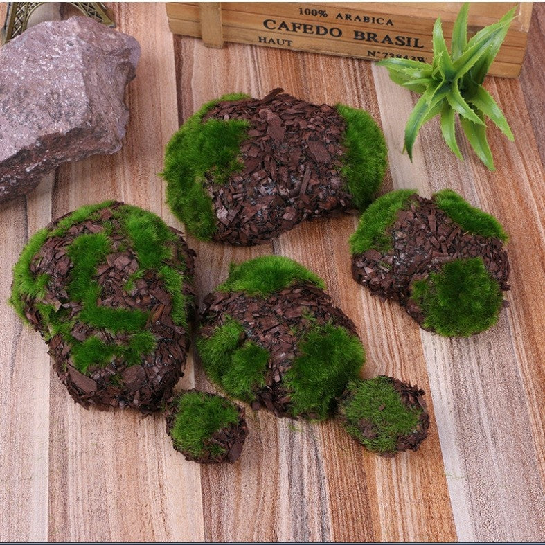 Mossy Stone Artificial Green Stone Mossy Rock Flower Arrangement Material - V.I.P Digital Presence