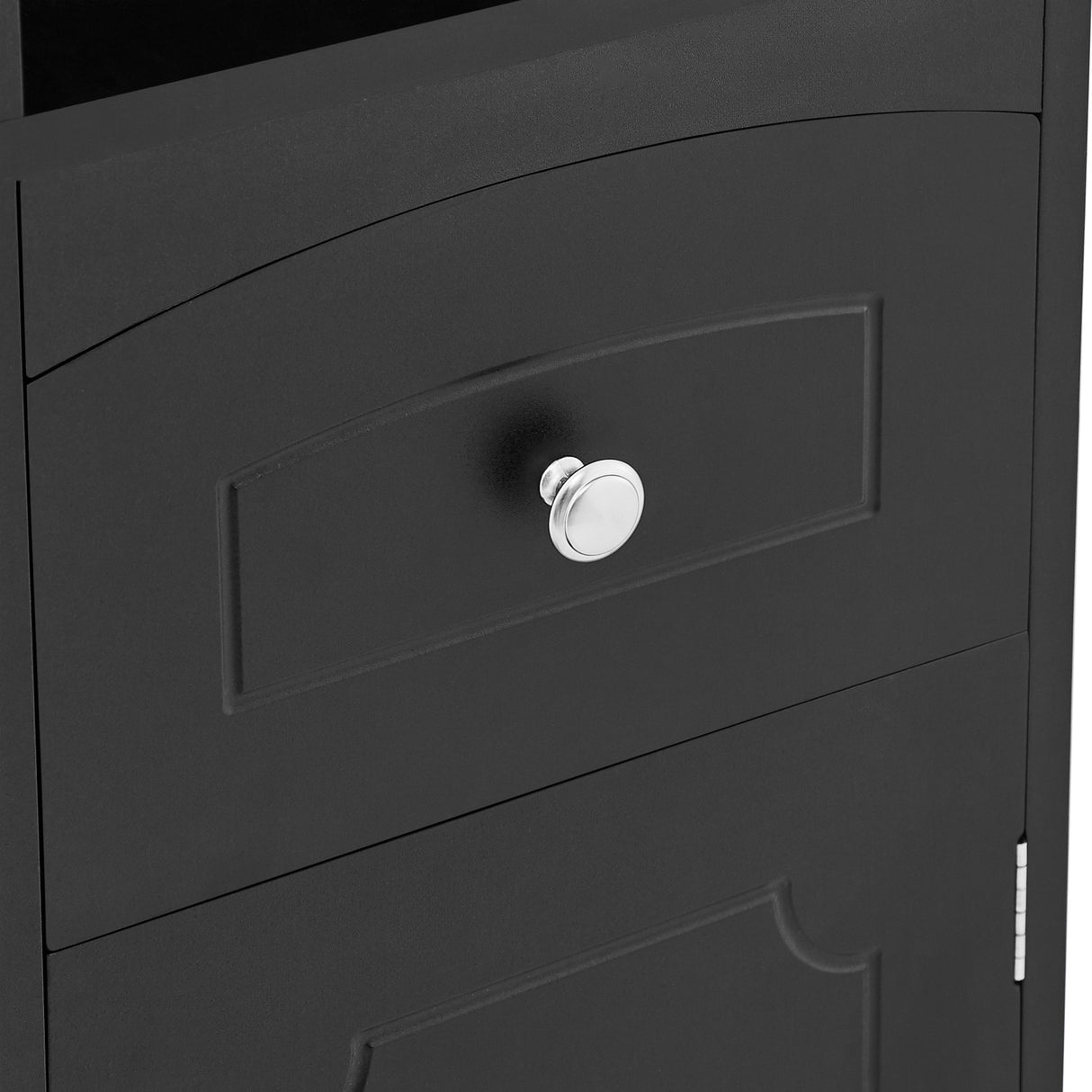 Tall Bathroom Cabinet, Freestanding Storage Cabinet with Drawer, MDF Board, Adjustable Shelf, Black - V.I.P Digital Presence