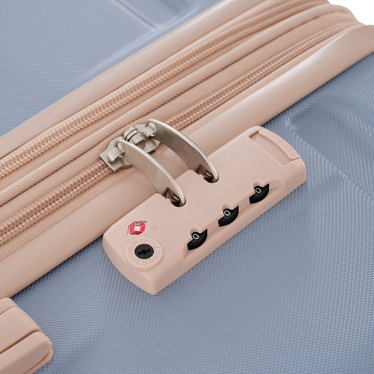 Luggage Sets New Model Expandable ABS Hardshell 3pcs Clearance Luggage (light blue and golden)