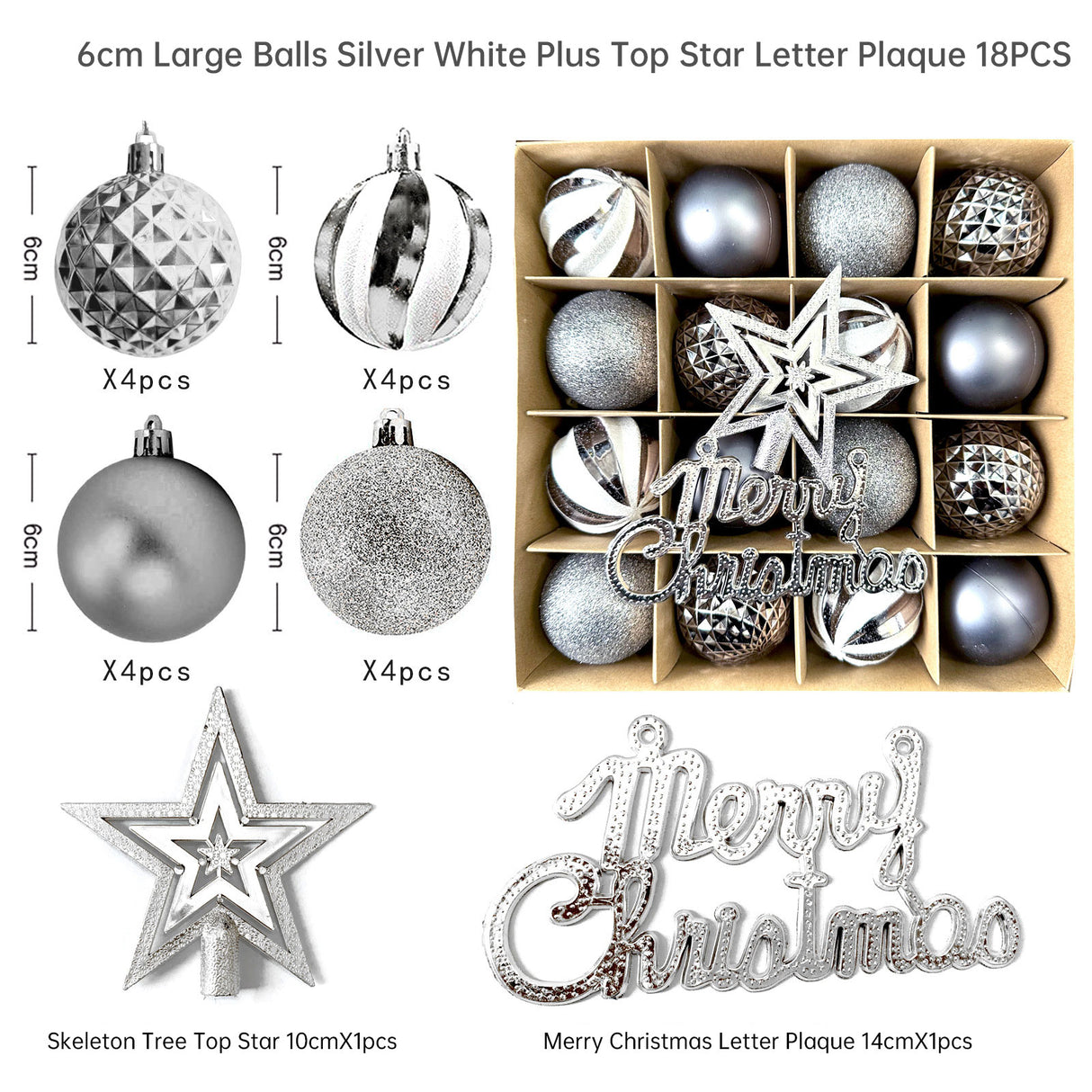 Christmas decoration 6cm electroplated ball plastic ball special-shaped painted Christmas ball gift Christmas tree pendant - V.I.P Digital Presence
