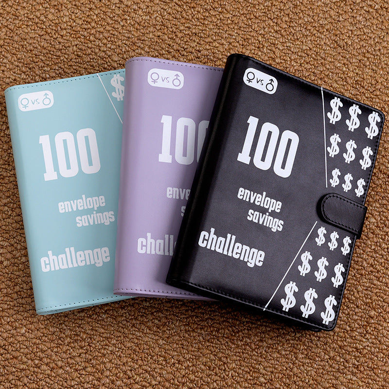100 Envelope Challenge Binder Couples 100 Day Challenge Savings Savings Notebook - V.I.P Digital Presence