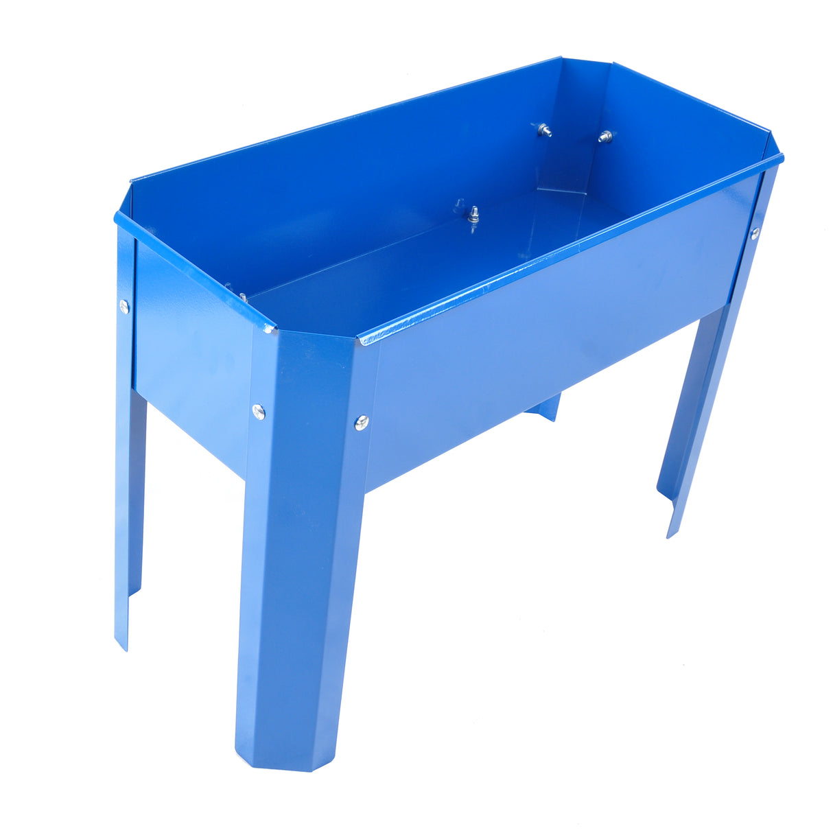 Elevated garden bed metal elevated outdoor flowerpot box suitable for backyard and terrace large flowerpot flower(Blue*2) - V.I.P Digital Presence