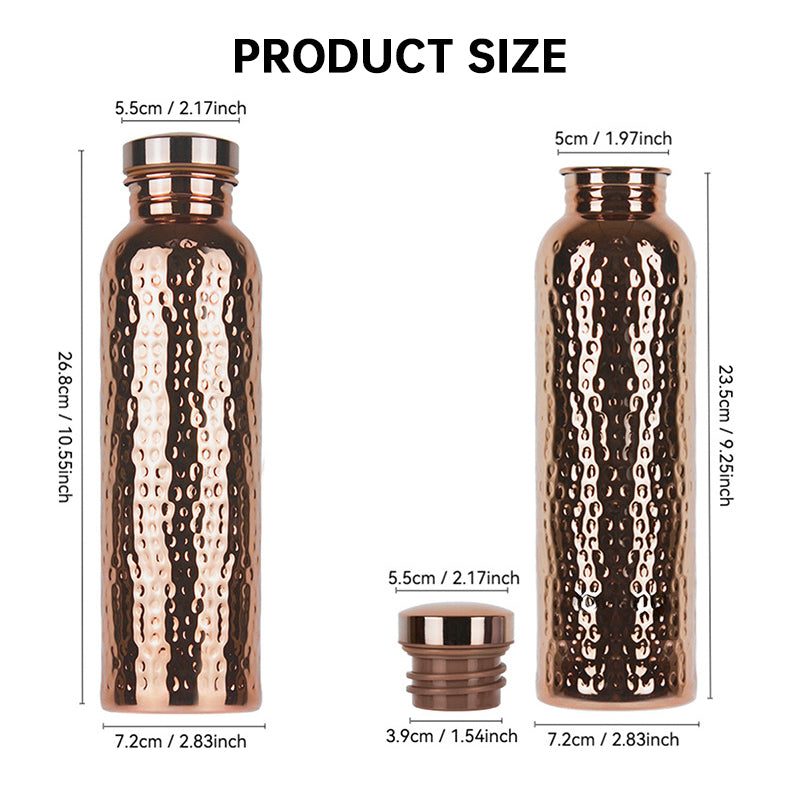 800ML Copper Hammer - Pattern Water Bottle: Leakproof, for Sports/Outdoor/Cycling/Gym/Fitness/Travel - V.I.P Digital Presence