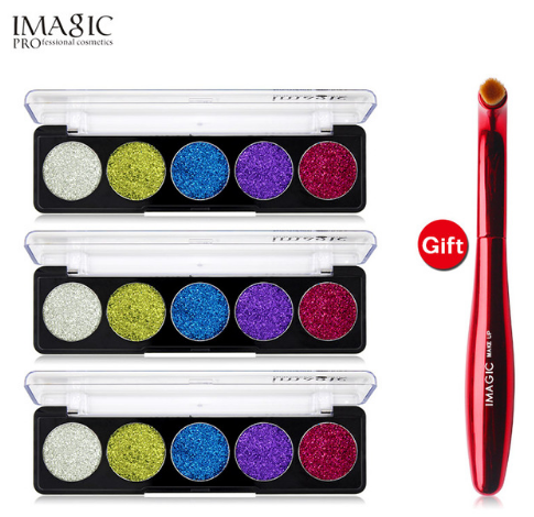 IMAGIC Glitter Eye Shadow Palette Buy 3 Get 1 Gift 3pcs/set 5 Colors Glitters - V.I.P Digital Presence