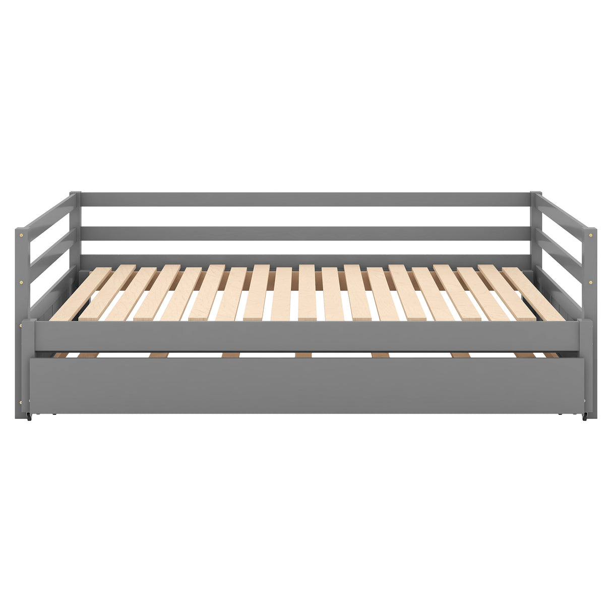 Twin or Double Twin Daybed with Trundle Gray