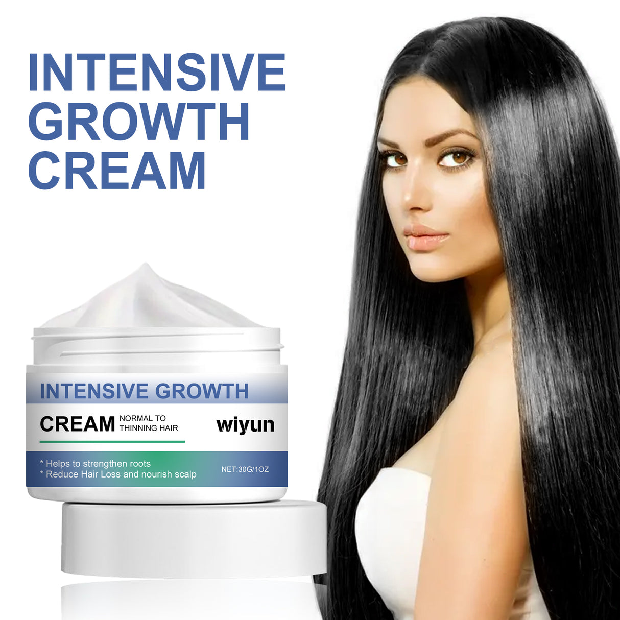 Intensive Growth Cream, Scalp Massage Repair Nourish Hair Root Thick Soft Hair Fluffy Hair Care Cream - V.I.P Digital Presence