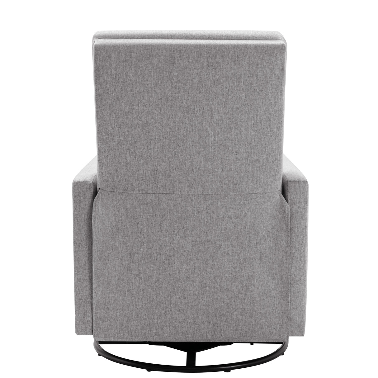 Modern Upholstered Rocker Nursery Chair Plush Seating Glider Swivel Recliner Chair Gray