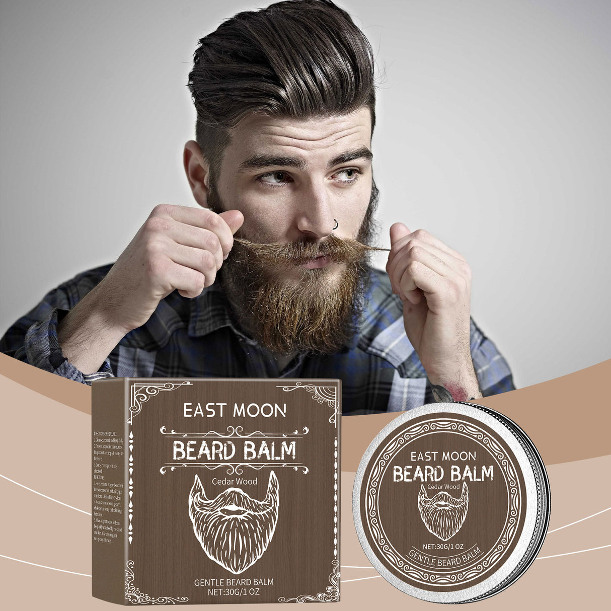 Cedar Wood Beard Care Wax Men's Beard Cedar Wood Care Cream Nourishes And Strengthens Beard - V.I.P Digital Presence
