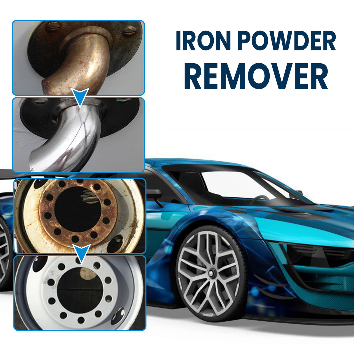 Iron Powder Remover, Strong Cleaning Reconditioning Rust Remover Spray For Car Metal Parts - V.I.P Digital Presence