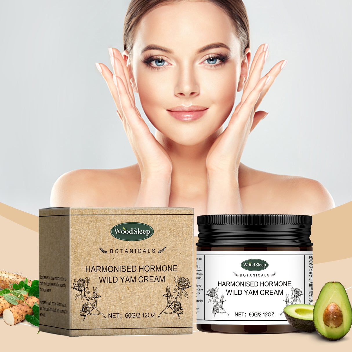 Wild Yam Cream Plant Ingredients Hydrating Moisturizing Moisturizing Skin Tender Skin Care Cream