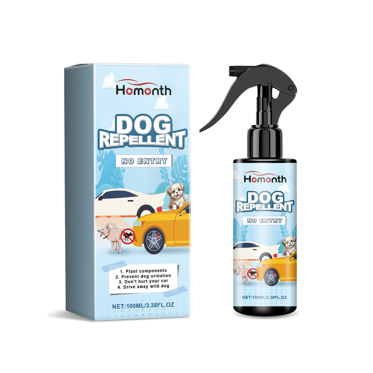 Car Tire Safety Dog Repellent Spray, Tire Protection Portable And Effective Animal Repellent - V.I.P Digital Presence