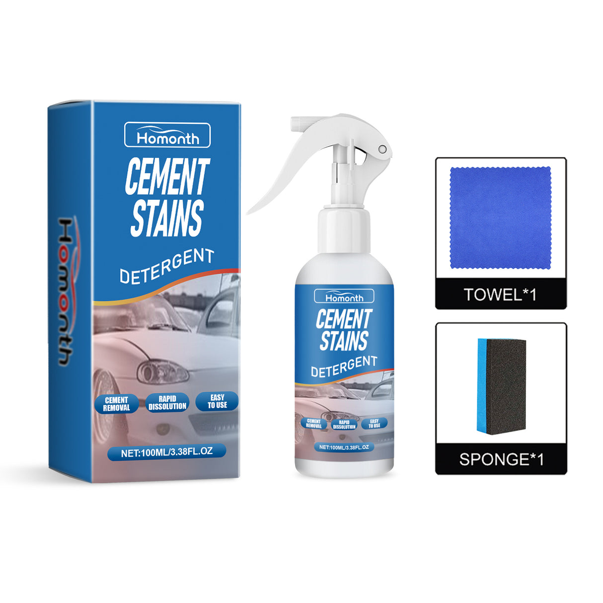 Cement Stains Detergent, Car Paint Concrete Spot Removal Stubborn Mud Cleaning - V.I.P Digital Presence